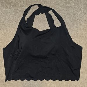 KIAVA Black Scalloped Bikini Top